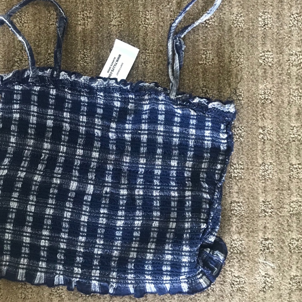 Blue and White Tank Top
